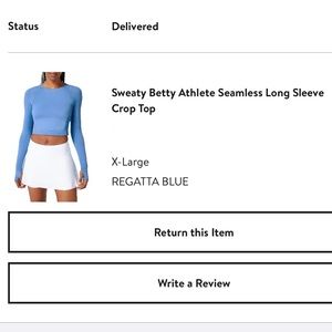 Sweaty Betty Athlete Seamless Long Sleeve Crop Top